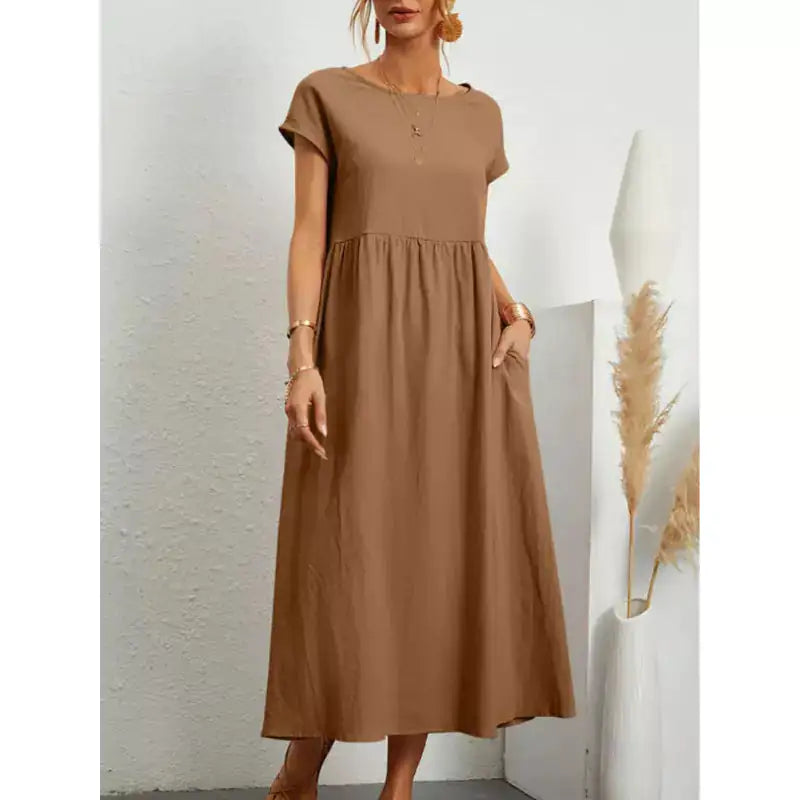 Fernanda Long Linen Dress