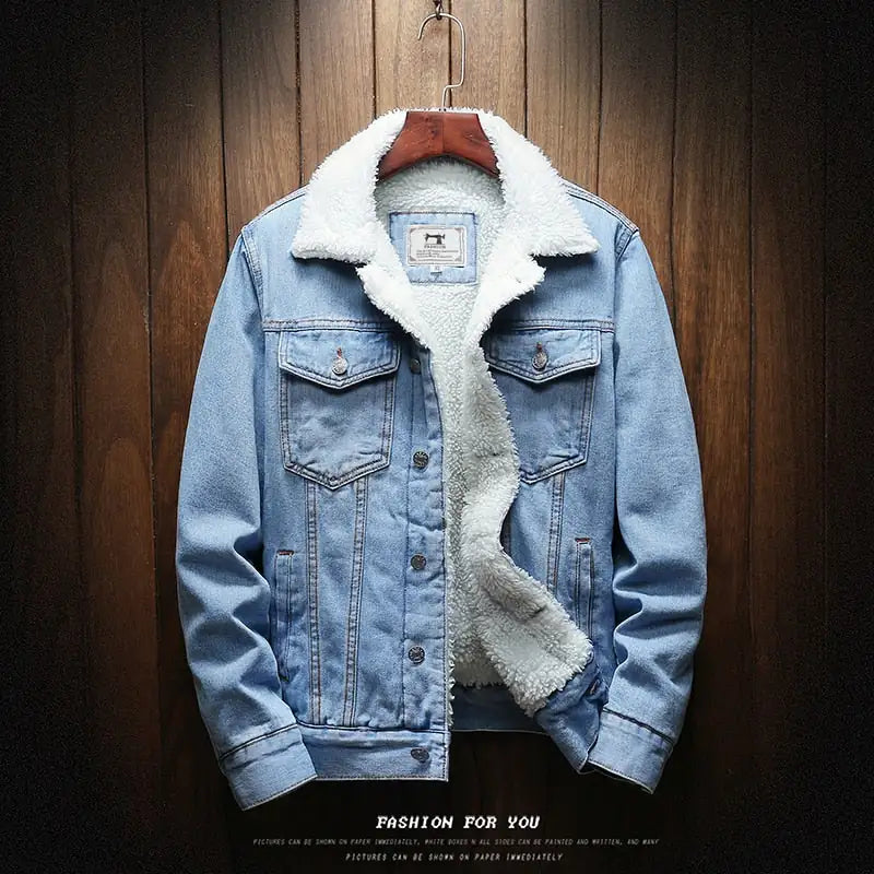 Men's Light Blue Denim Coat