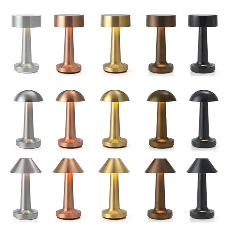 Retro Desk Table Lamp Rechargeable Wireless Touch Sensor Night Light for Restaurant Coffee Bedroom Bedside Home Decor Lamps