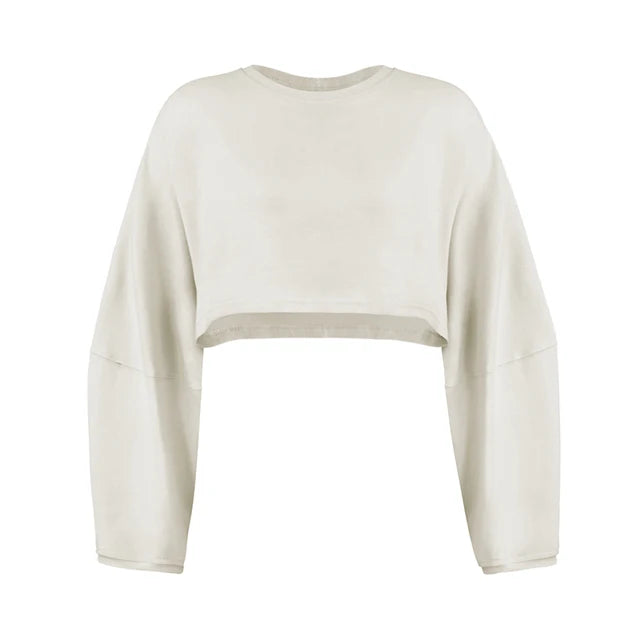 Sporty Crop Top: Long Sleeve Fitness Apparel