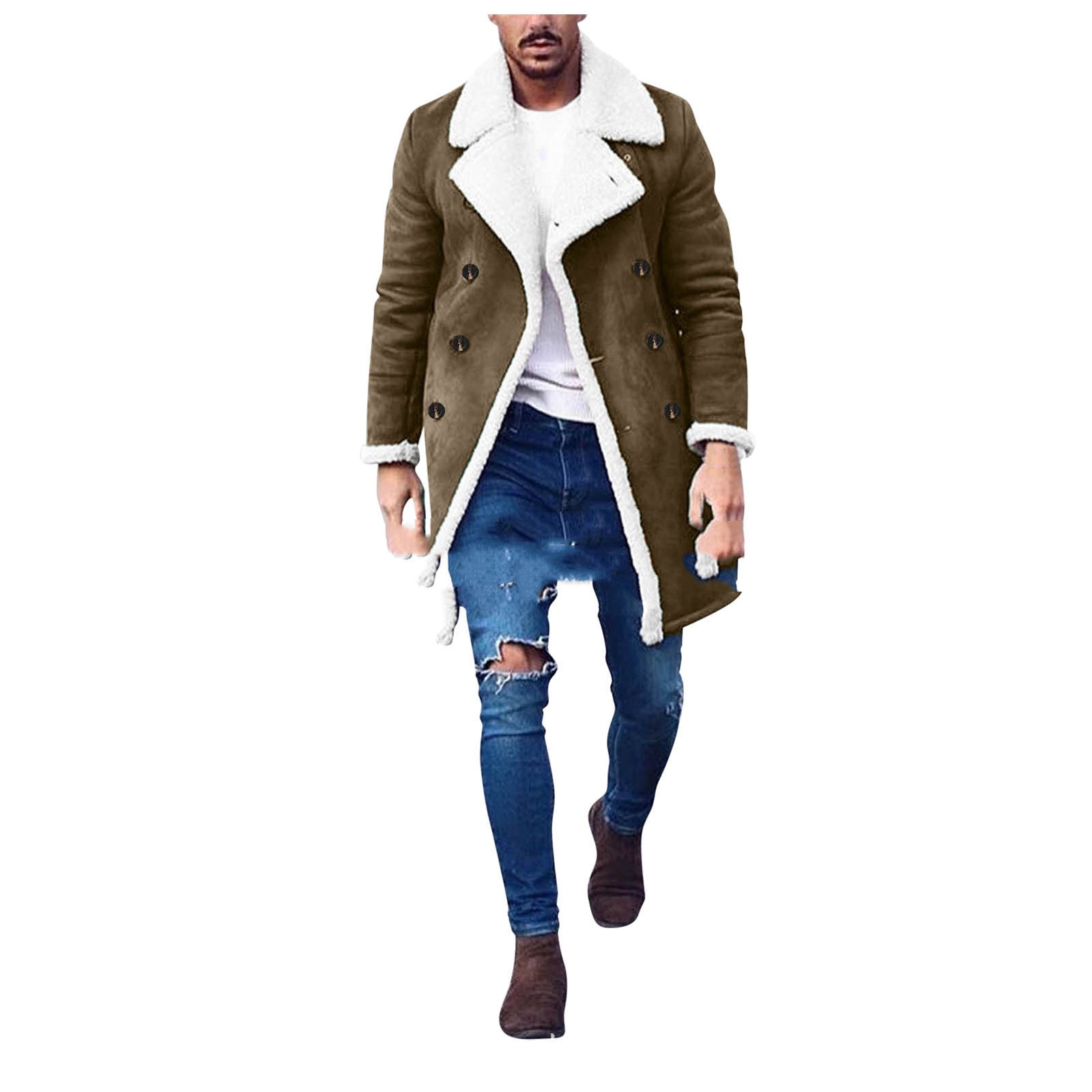 Men's Polar Fleece Composite Suede Jacket