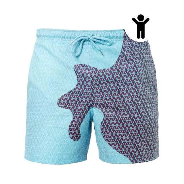 Children Encounter Water Change Color Beach Shorts Swim Trunks