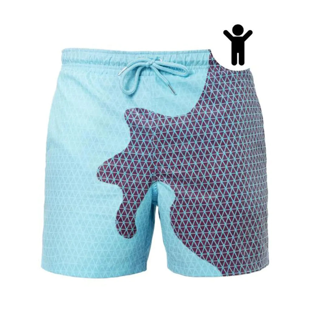 Children Encounter Water Change Color Beach Shorts Swim Trunks