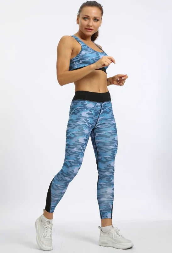 Yoga Suit: 2-Piece High Waist Hip Pants & Vest Set