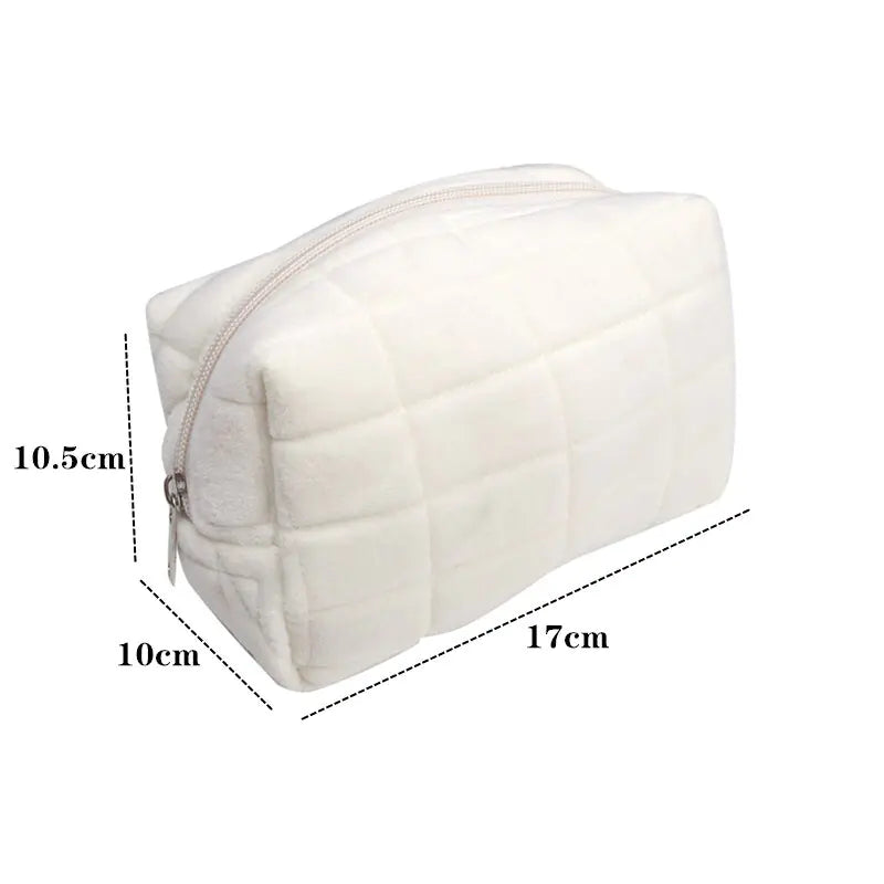 Cute Faux Fur Makeup Bag for Women