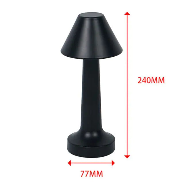 Retro Desk Table Lamp Rechargeable Wireless Touch Sensor Night Light for Restaurant Coffee Bedroom Bedside Home Decor Lamps