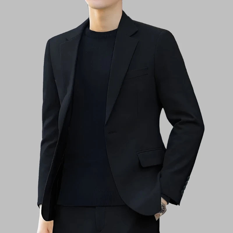 Men's Business Casual Blazer Slim Fit Single Top Jacket