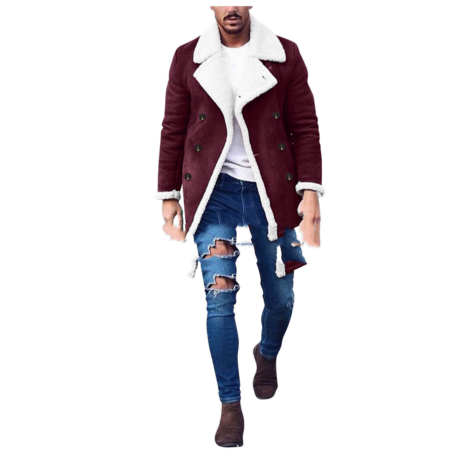 Men's Polar Fleece Composite Suede Jacket