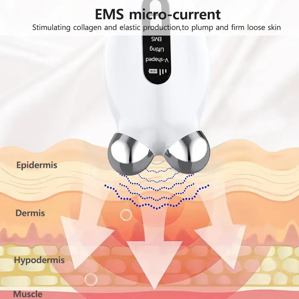 EMS Microcurrent Skin Tighten Rejuvenation Anti Wrinkle Double Chin Remover Device