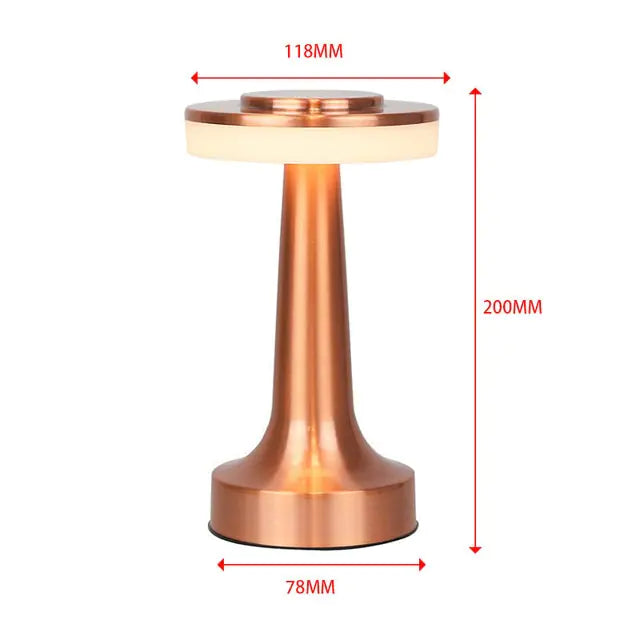 Retro Desk Table Lamp Rechargeable Wireless Touch Sensor Night Light for Restaurant Coffee Bedroom Bedside Home Decor Lamps