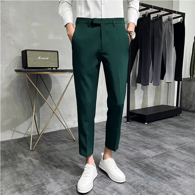 Fashion Mens Dark Green Suit Pants