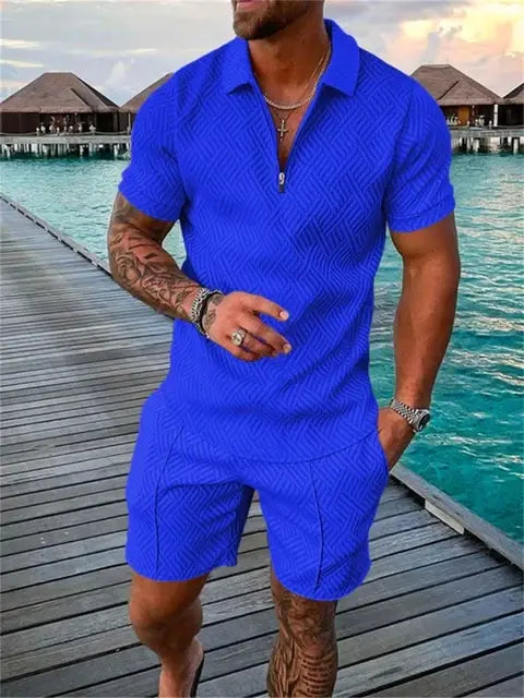 Summer Men's Two-Piece Casual Sportswear Set