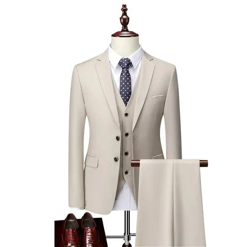 Pure Color Men's Business Suit