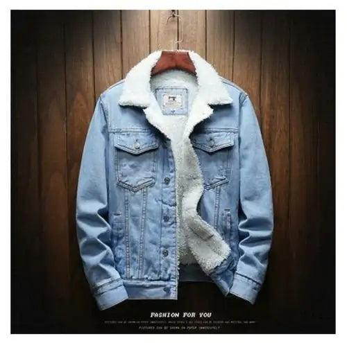 Men's Light Blue Denim Coat