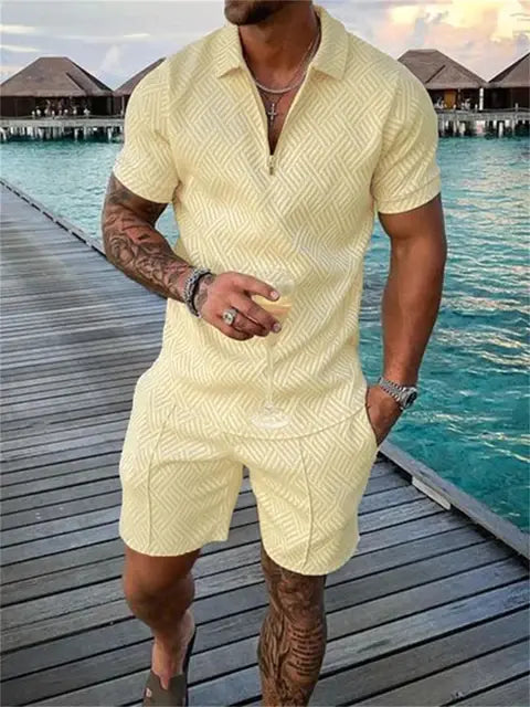 Summer Men's Two-Piece Casual Sportswear Set