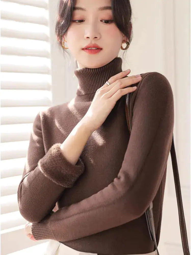 Thick Elastic Turtleneck for Women