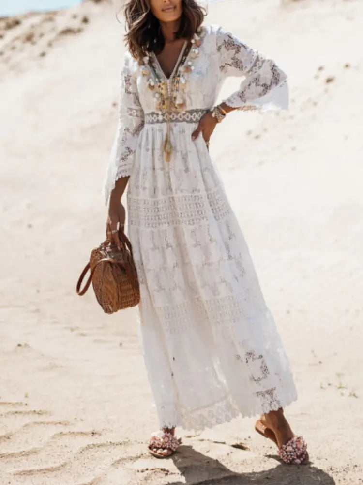 Boho Lace Maxi Dress