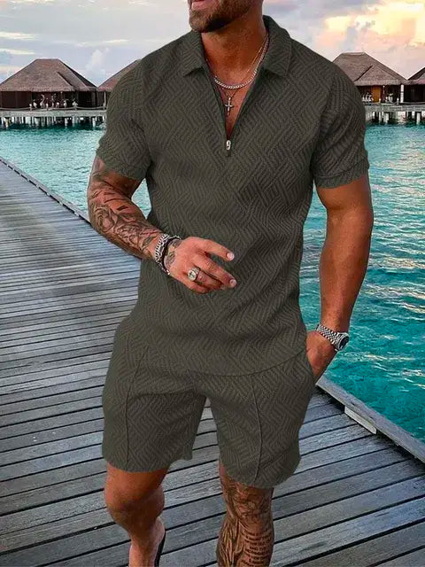 Summer Men's Two-Piece Casual Sportswear Set