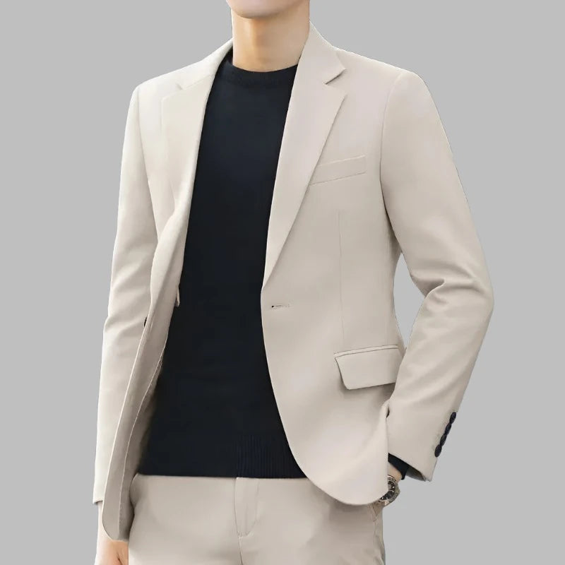 Men's Business Casual Blazer Slim Fit Single Top Jacket