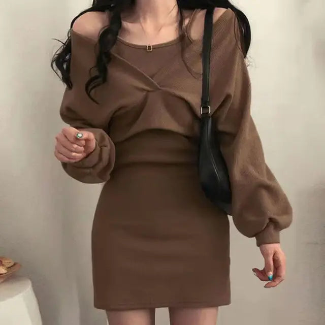 Elegant Suit Suspender Dress