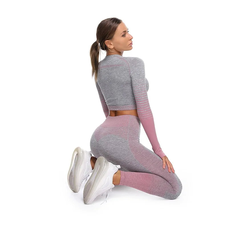 Long Sleeve High-Waisted Fitness Set