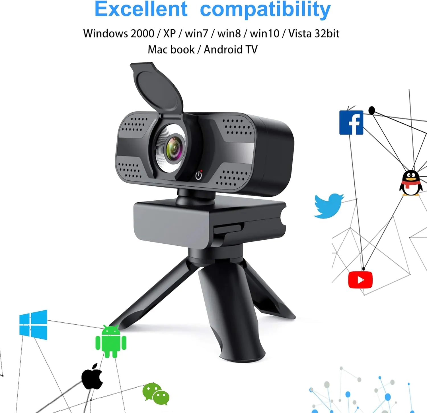 1080P HD Webcam with Microphone