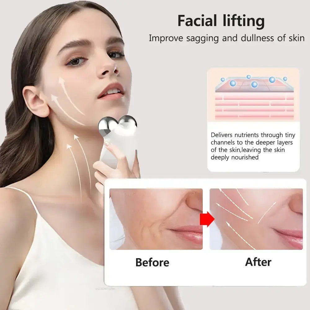 EMS Microcurrent Skin Tighten Rejuvenation Anti Wrinkle Double Chin Remover Device