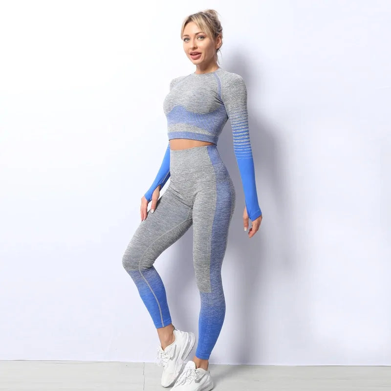 Long Sleeve High-Waisted Fitness Set