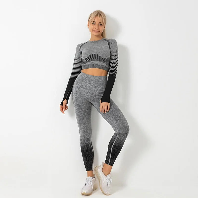 Long Sleeve High-Waisted Fitness Set