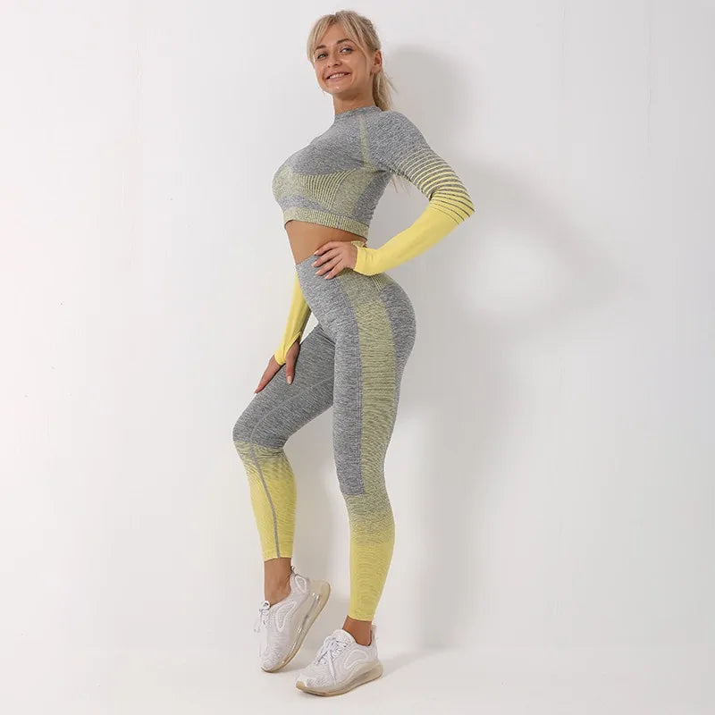 Long Sleeve High-Waisted Fitness Set