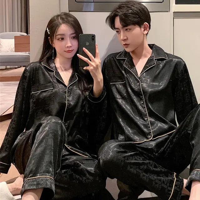 Couple/individual Luxury Silk Pajamas Sets