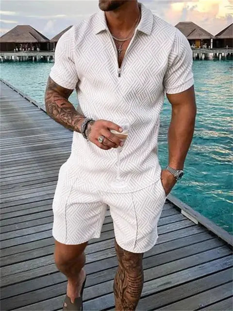 Summer Men's Two-Piece Casual Sportswear Set