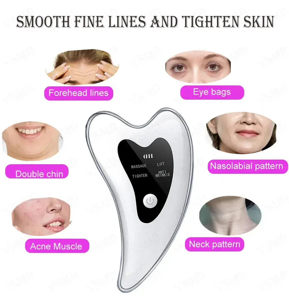 Skin Scraping Facial Lifting Tighten Anti Wrinkle Double Chin Remover Neck Electric Massager