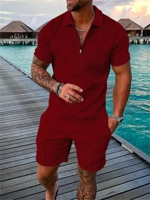 Summer Men's Two-Piece Casual Sportswear Set