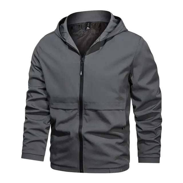 Hooded Solid Male Outdoor Clothing