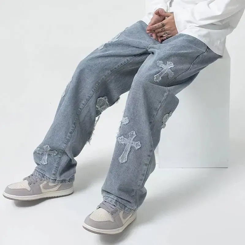 Cross Denim Pants