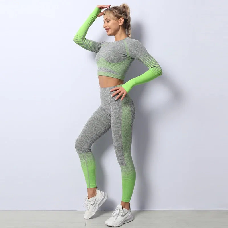 Long Sleeve High-Waisted Fitness Set