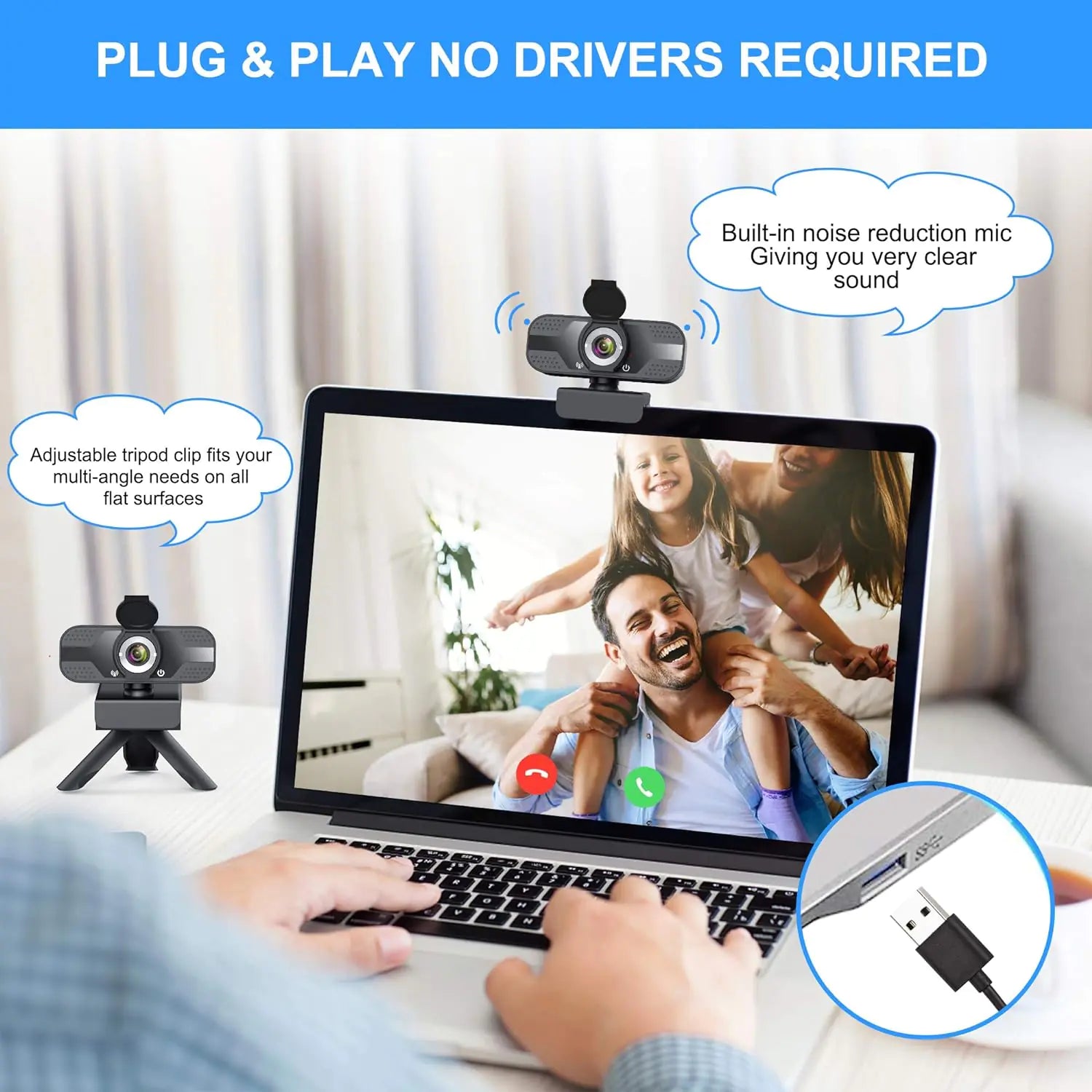 1080P HD Webcam with Microphone