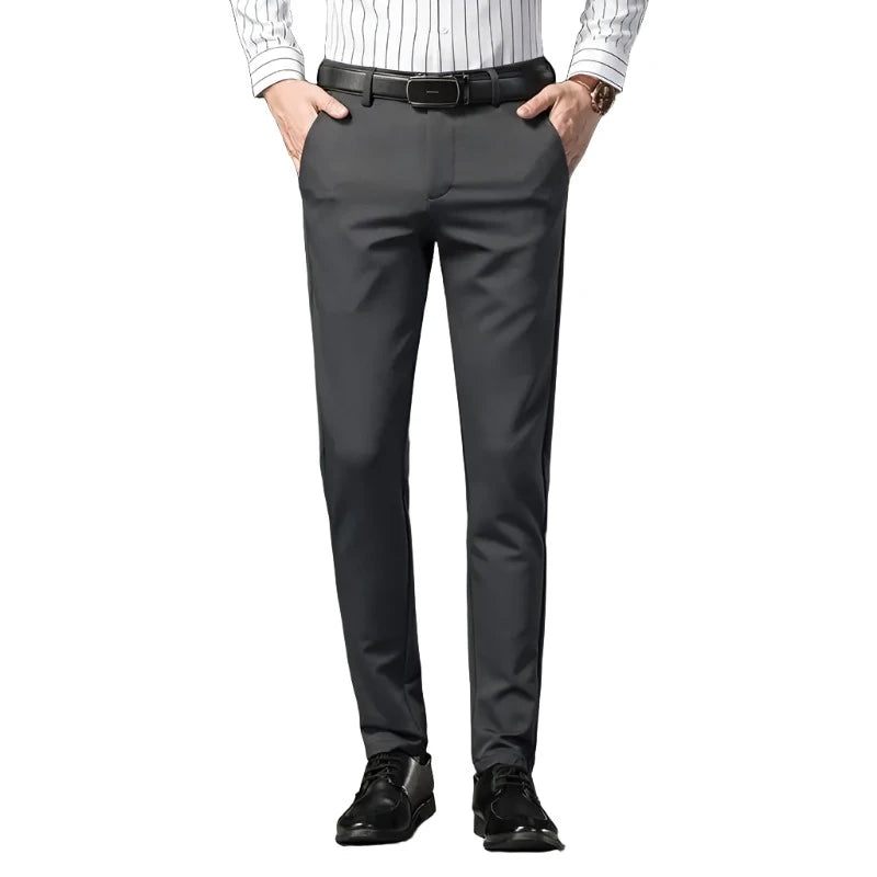 Men's New Business Casual Slim Long Pants Elasticity Trousers