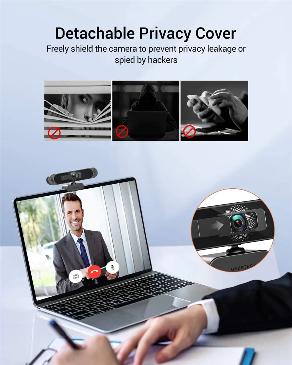 Plug And Play 4K HD Webcam With Microphone