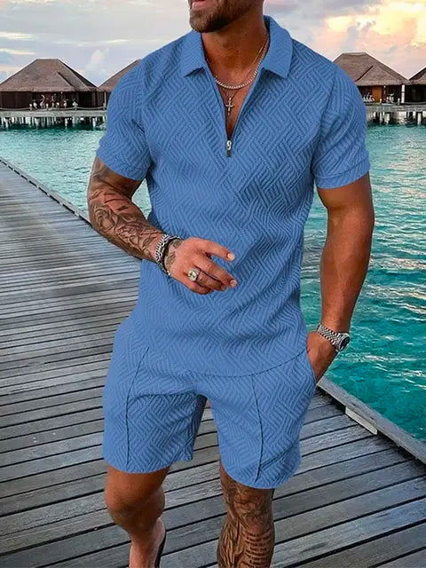 Summer Men's Two-Piece Casual Sportswear Set