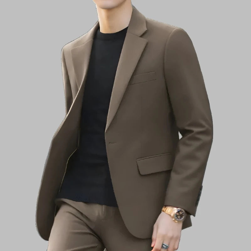 Men's Business Casual Blazer Slim Fit Single Top Jacket