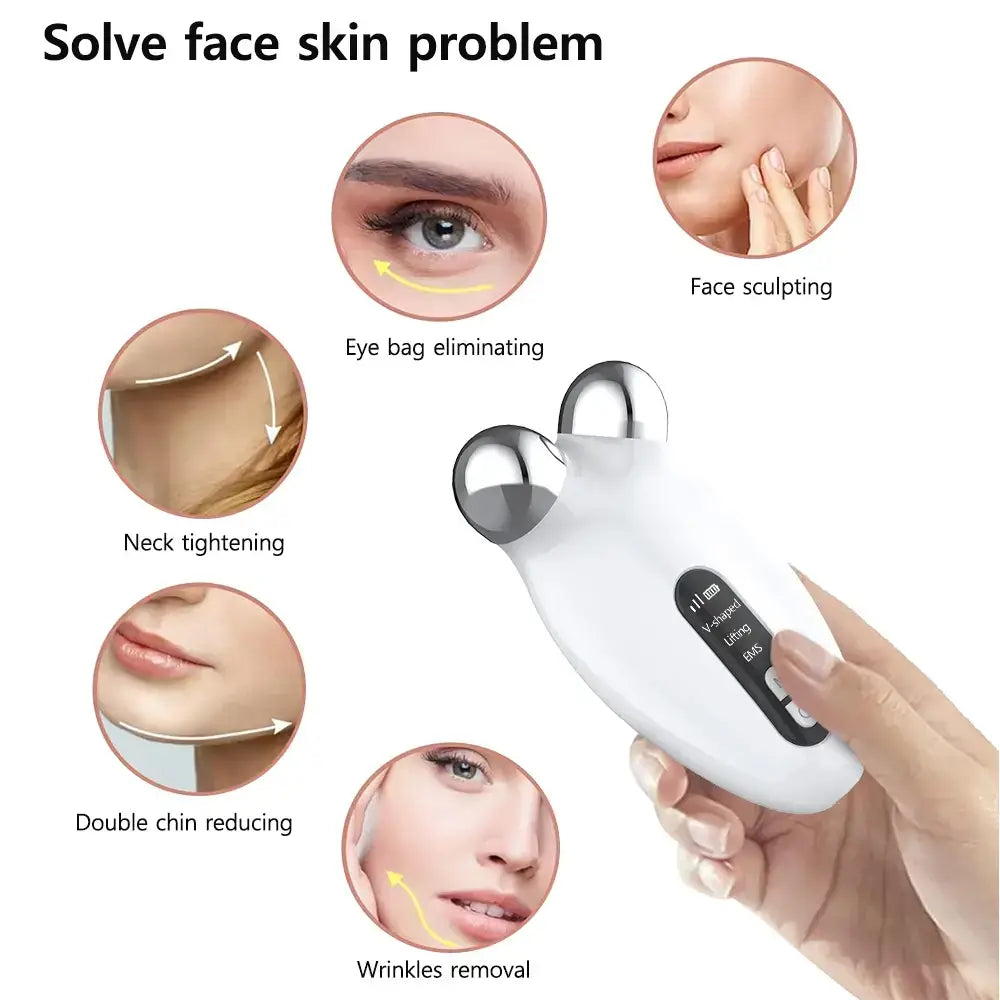 EMS Microcurrent Skin Tighten Rejuvenation Anti Wrinkle Double Chin Remover Device