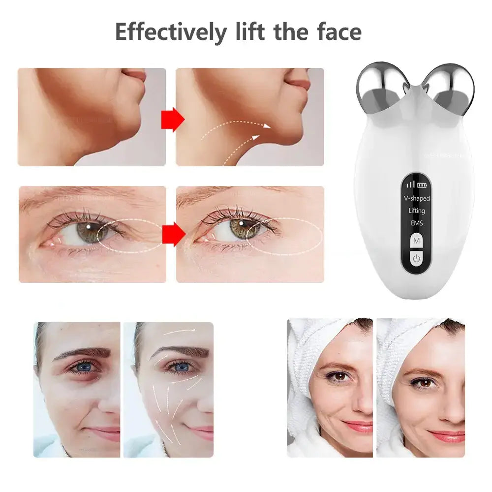 EMS Microcurrent Skin Tighten Rejuvenation Anti Wrinkle Double Chin Remover Device