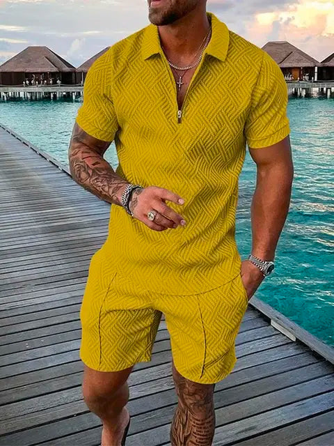 Summer Men's Two-Piece Casual Sportswear Set