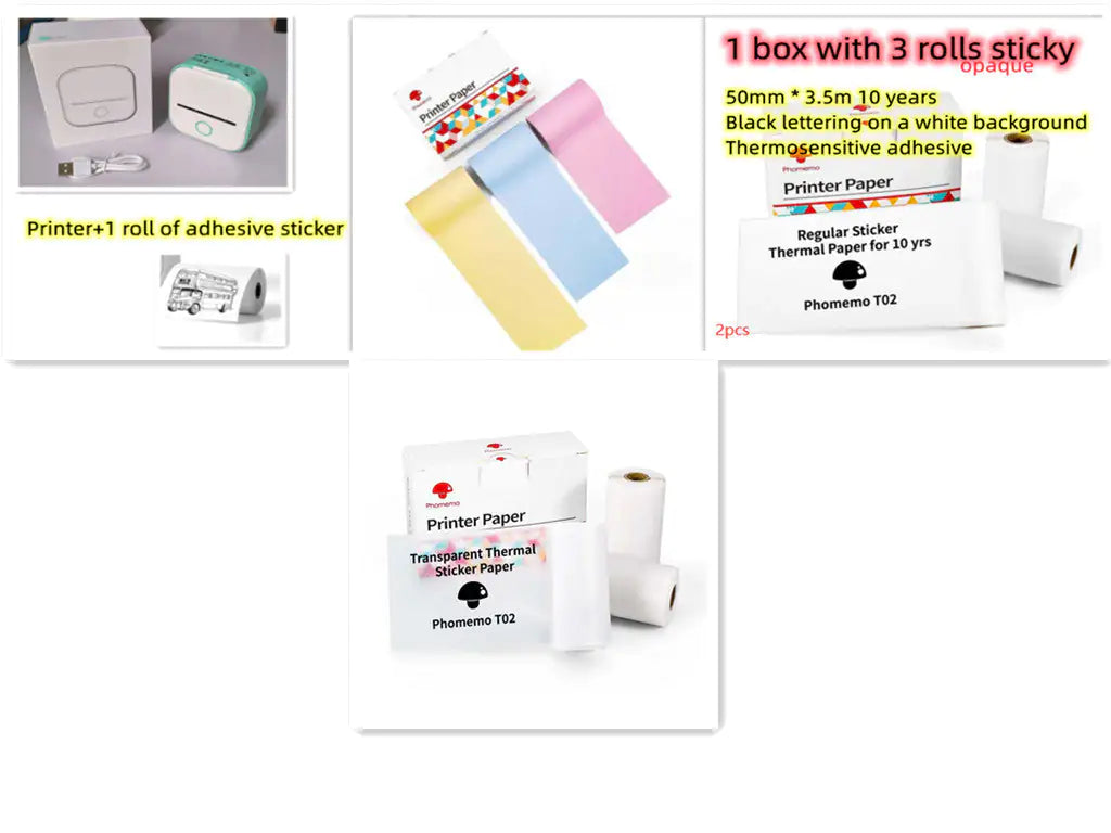 Portable Mini Thermal Label Printer Home Photo Printer Bluetooth Mini Label Printer Price Tag