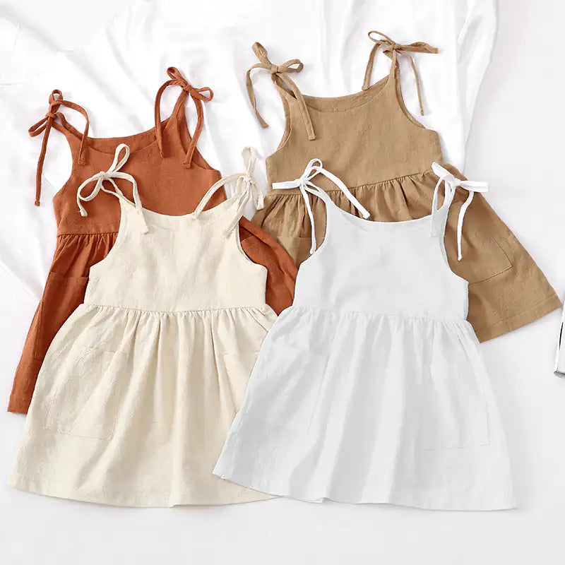 Baby's Solid Colour Summer Dress