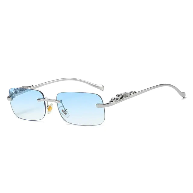 Vintage Rimless Square Sunglasses