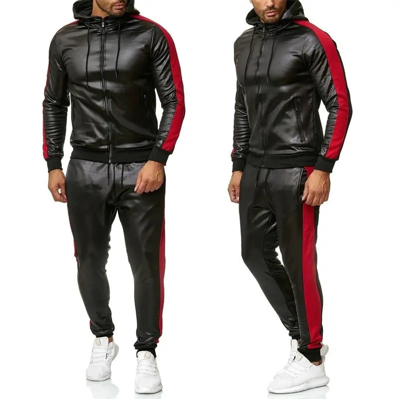 Sweat Suit Hooded Jacket Pants Set