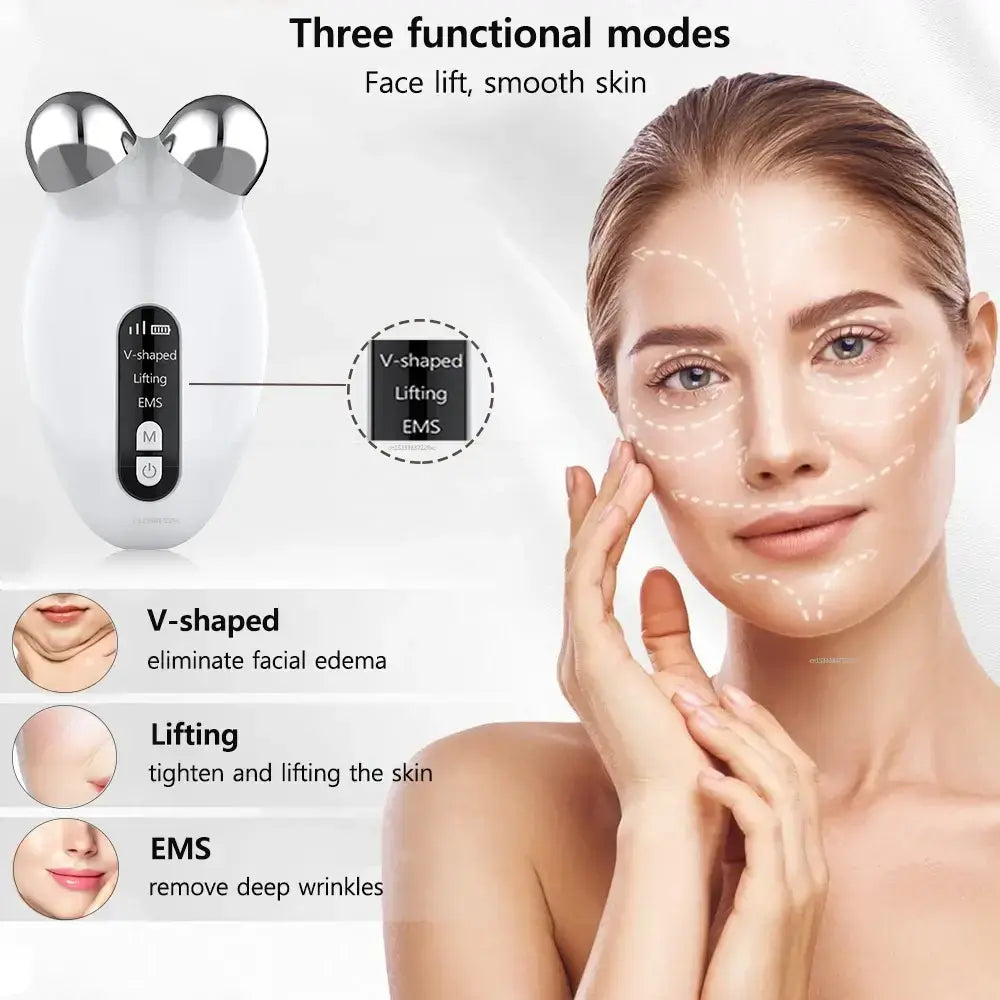 EMS Microcurrent Skin Tighten Rejuvenation Anti Wrinkle Double Chin Remover Device